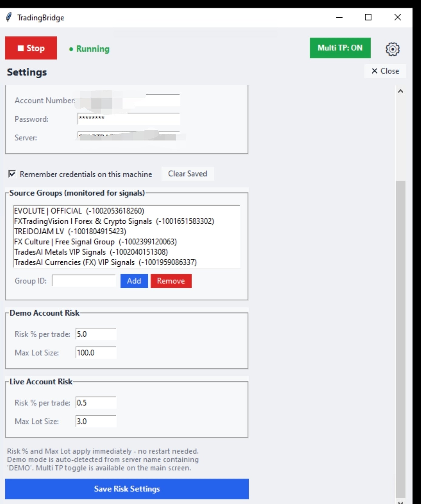 TradingBridge — Automated Telegram-to-MT5 Signal Trading Bot